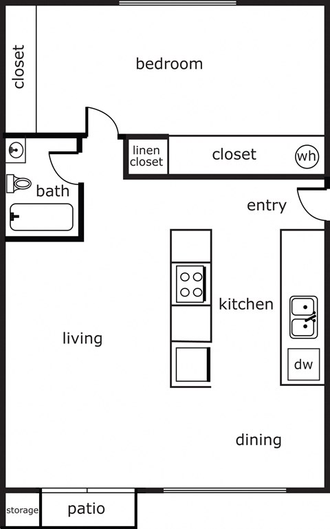 Gladstone Forest 1 Bed 1 Bath 700 SF